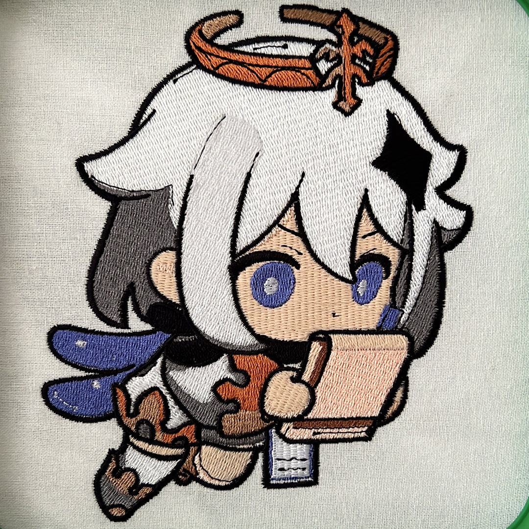 Hoodie brodé Paimon Kaito Global — photo produit avec motif brodé.