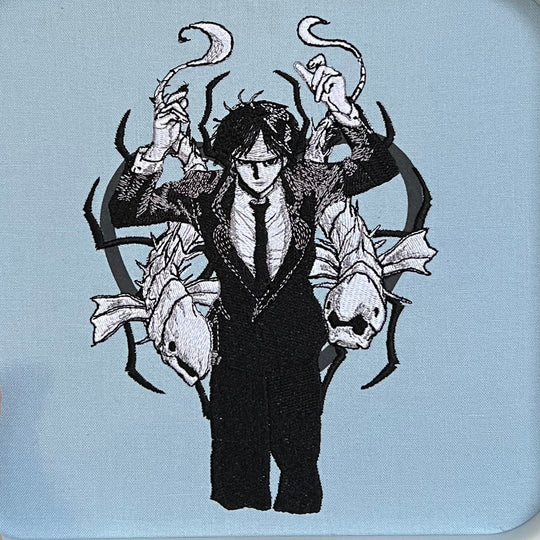 Hoodie brodé The False Prophet Kaito Global — photo produit avec motif brodé.