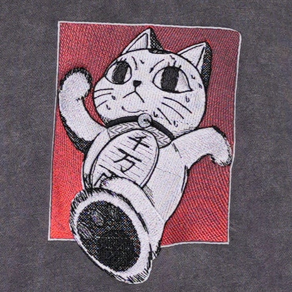 Hoodie brodé MewMew Turbo Kaito Global — détail matière, manche, col ou coloris.