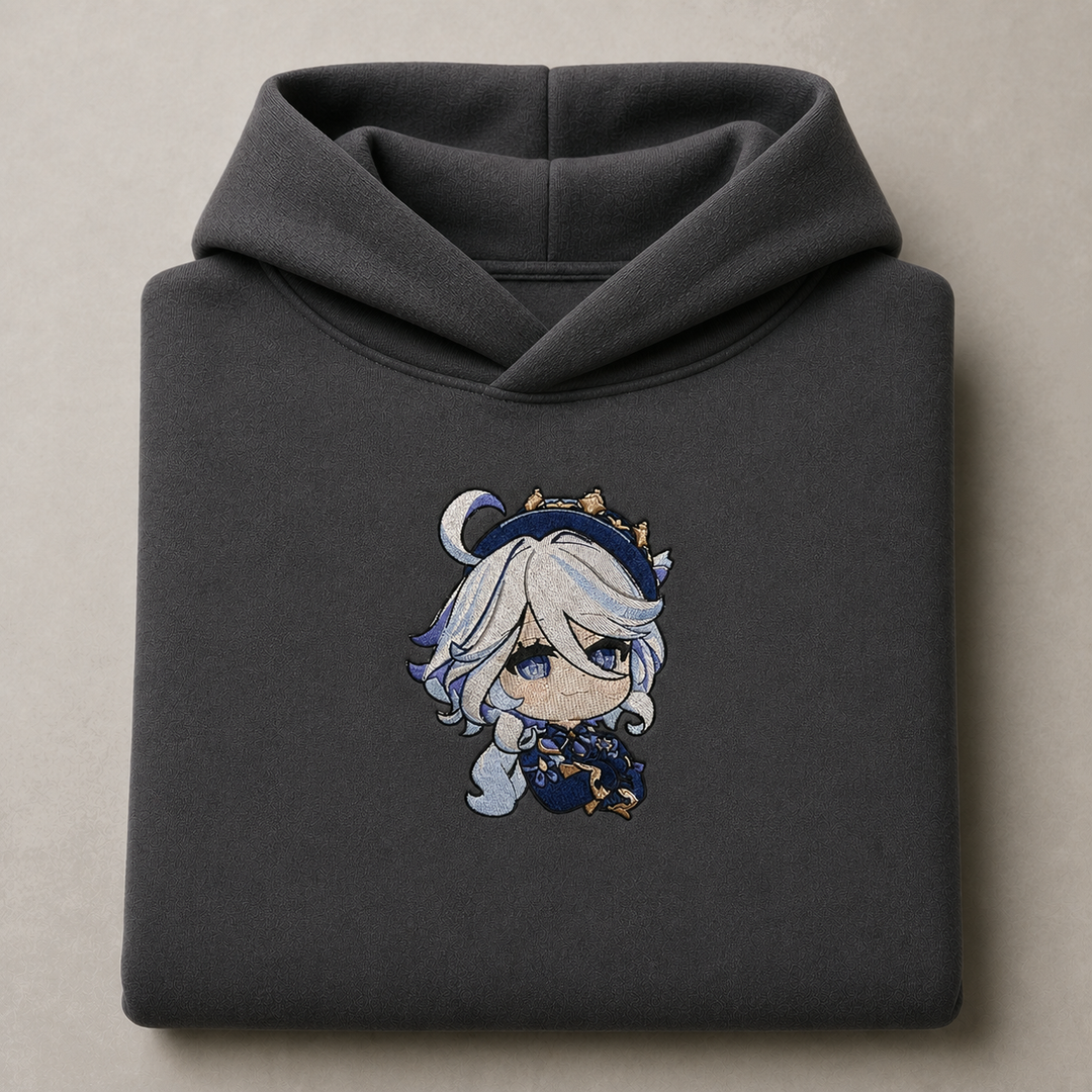 Kaito Furina — pull plié flatlay v2 approuvé