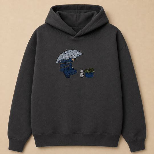 Kaito approved v7 Shopify image-by-image — hoodie-satoru-gojo-cat — full dark